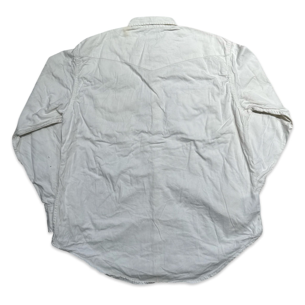 White Denim Levi Strauss & Co Western Shirt