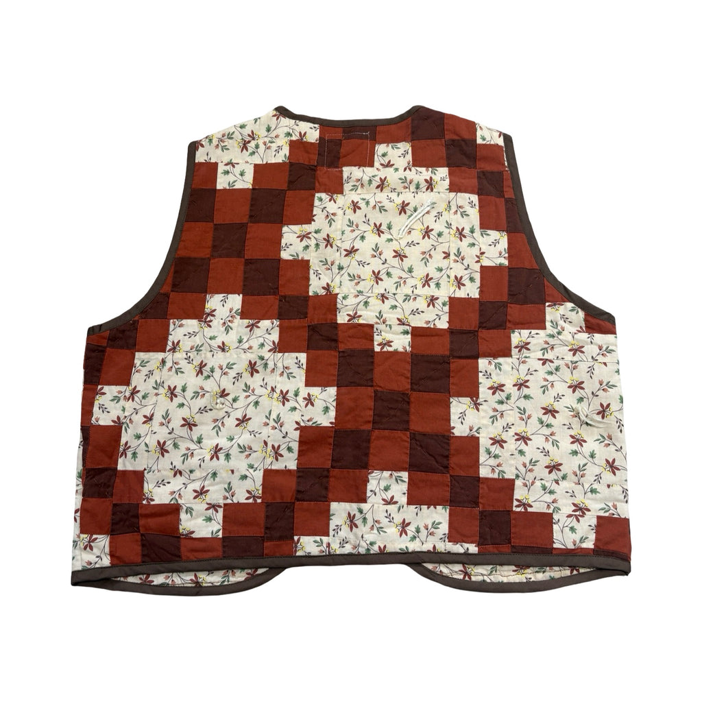 Autumn Florals Quilted Vest Reworks