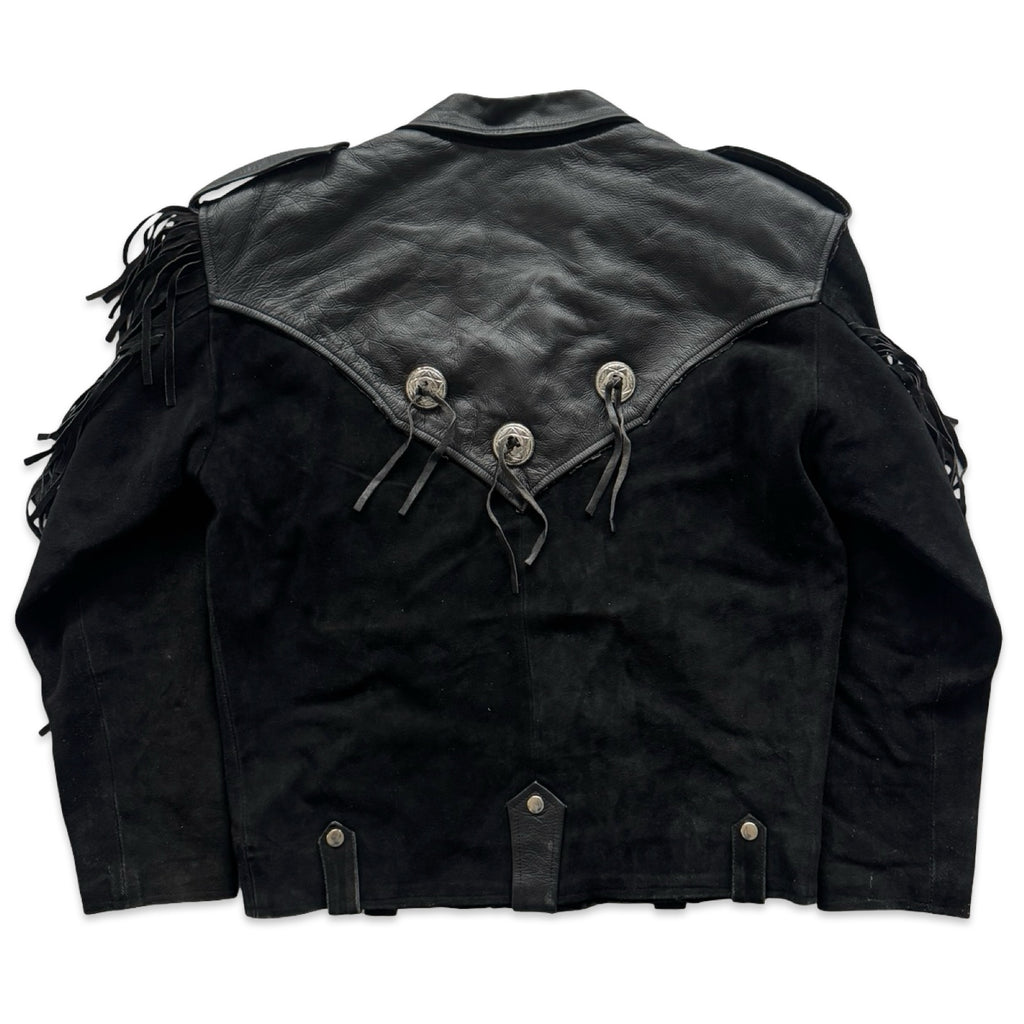 Echtes Leder Large Suede Fringe Jacket