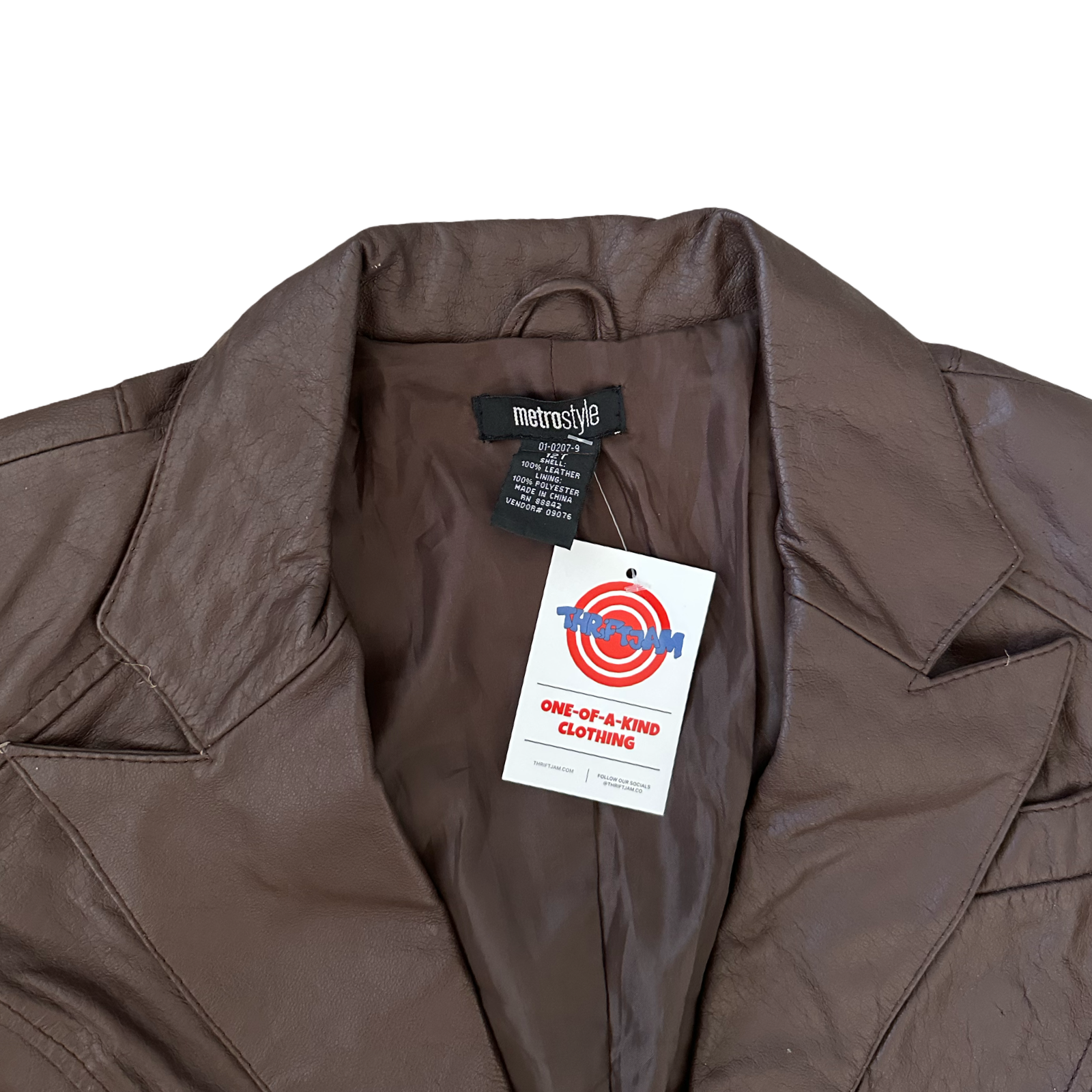 MetroStyle Large Leather Jacket