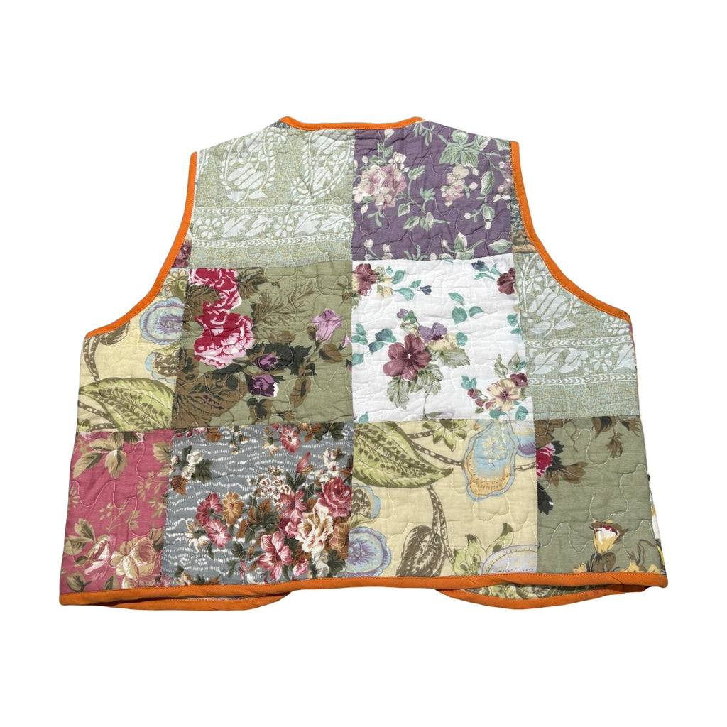Bright Paisley & Florals Quilted Vest Reworks