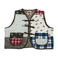 Vintage Patches Large Quilted Vest Reworks