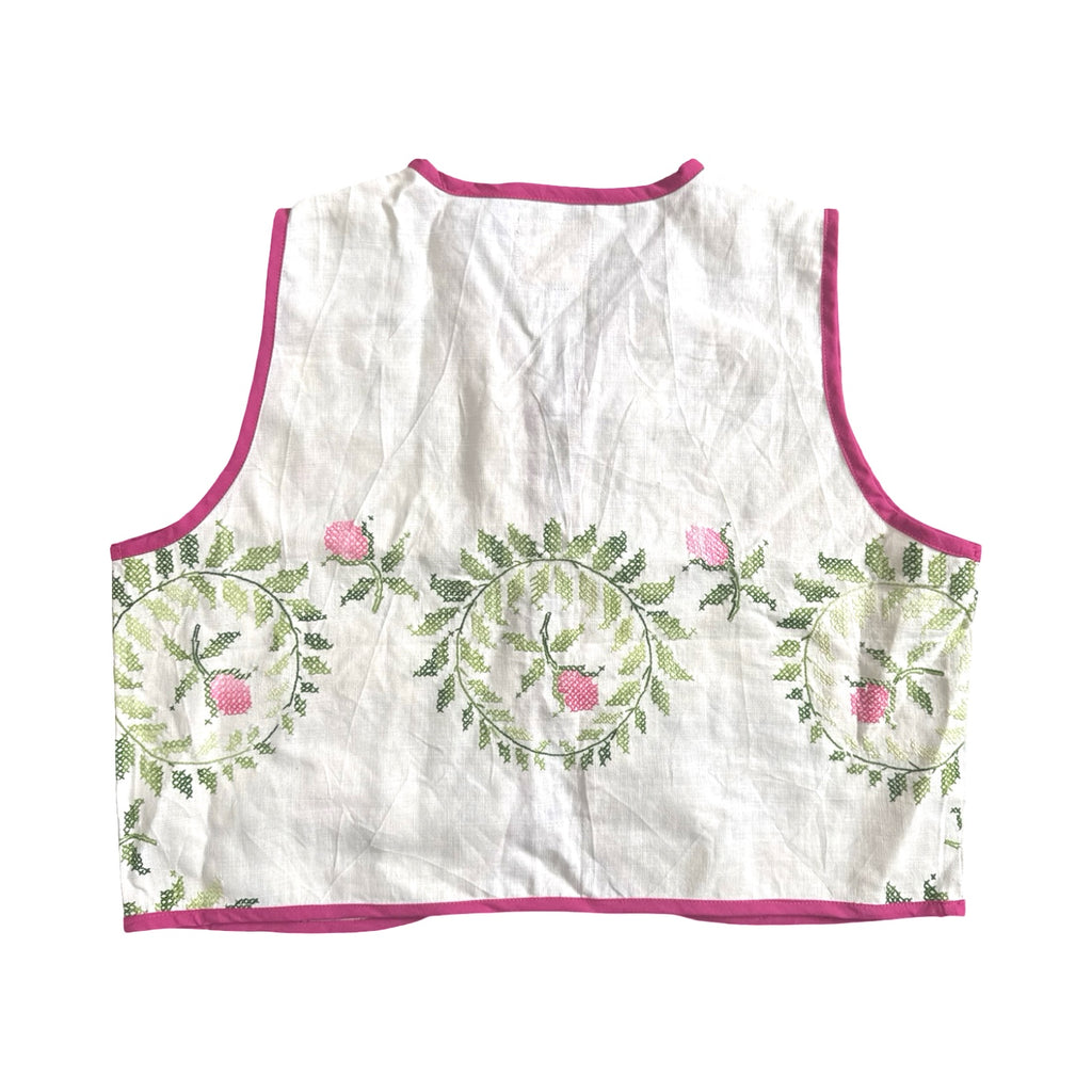 Rosebud Medium Linen Tie Top Rework