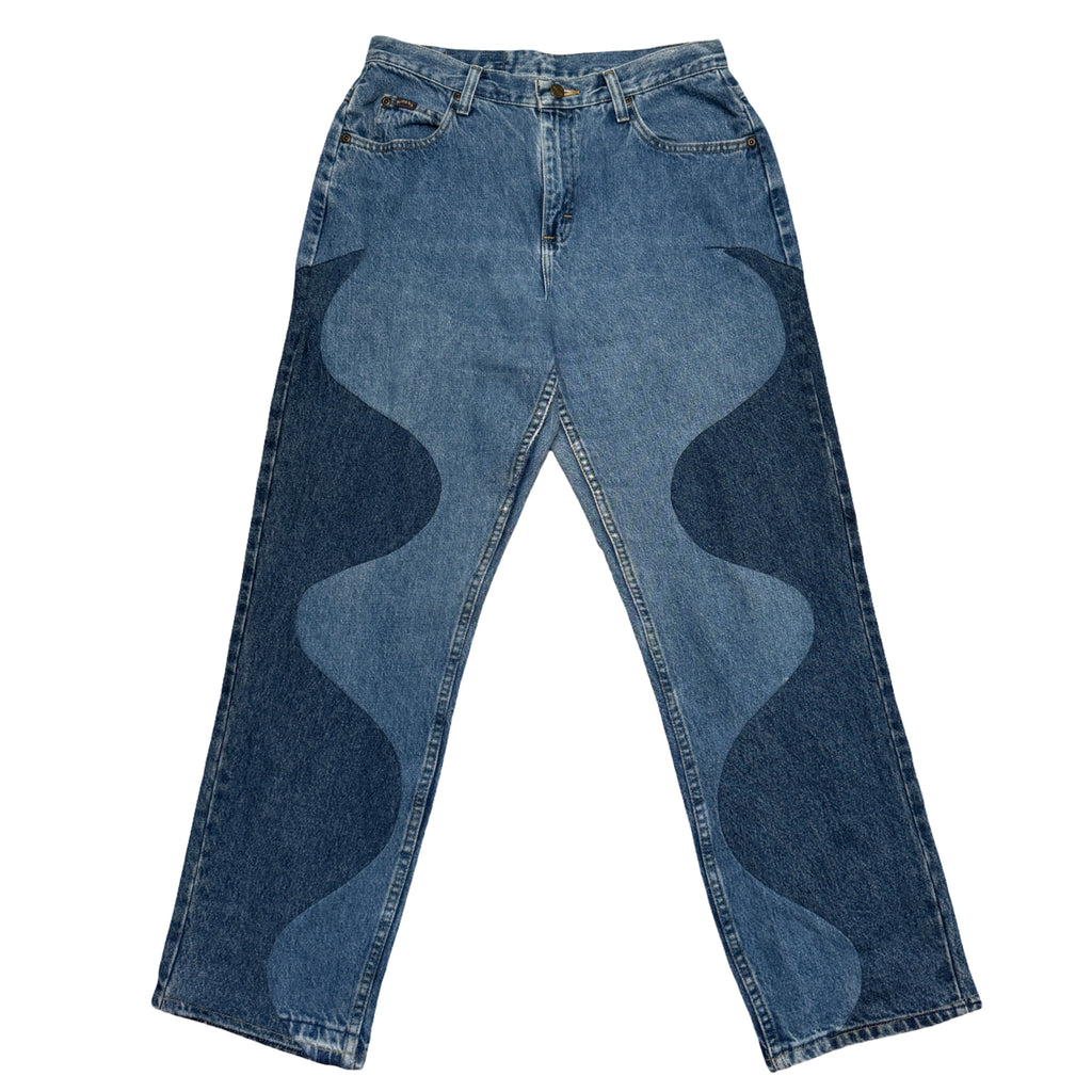 Wavecut Jeans - ThriftJam Reworked Denim Straight Leg Pants