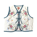 Busy Bouquet Small Linen Tie Top Rework