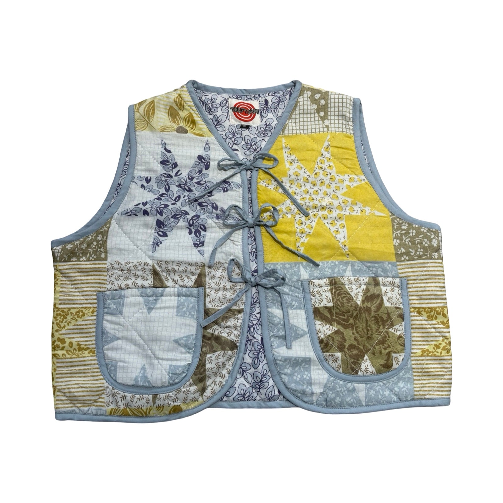Bright Stars Small Quilted Vest Rework