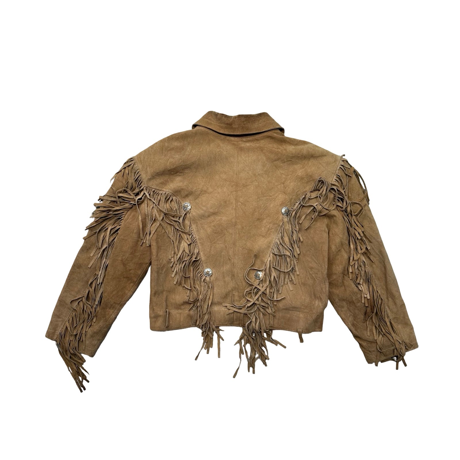 Tan Small Suede Fringe Jacket