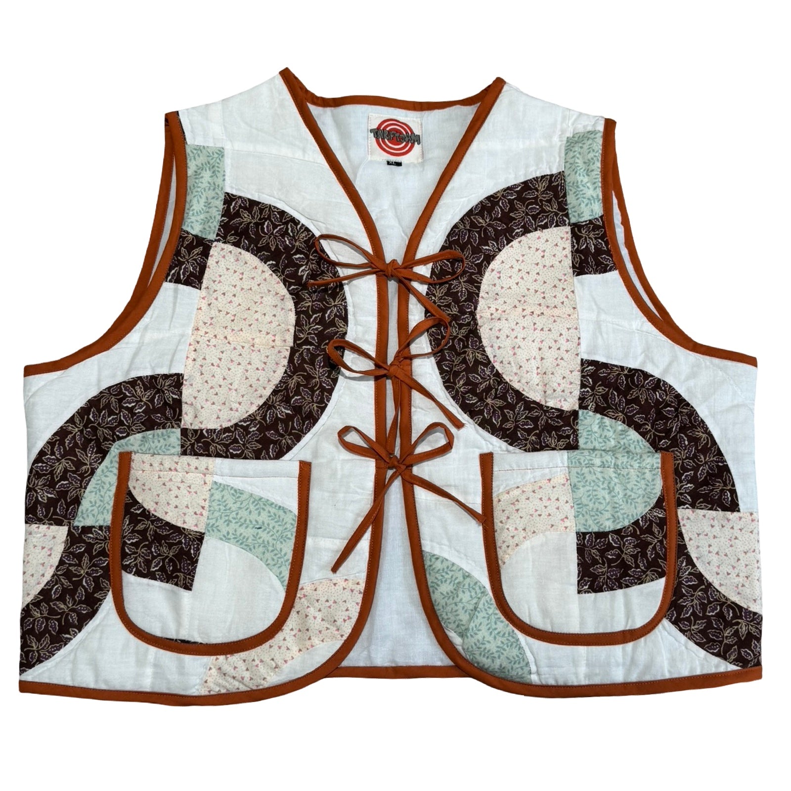 Soft Geometric Arches Quilted Vest Reworks