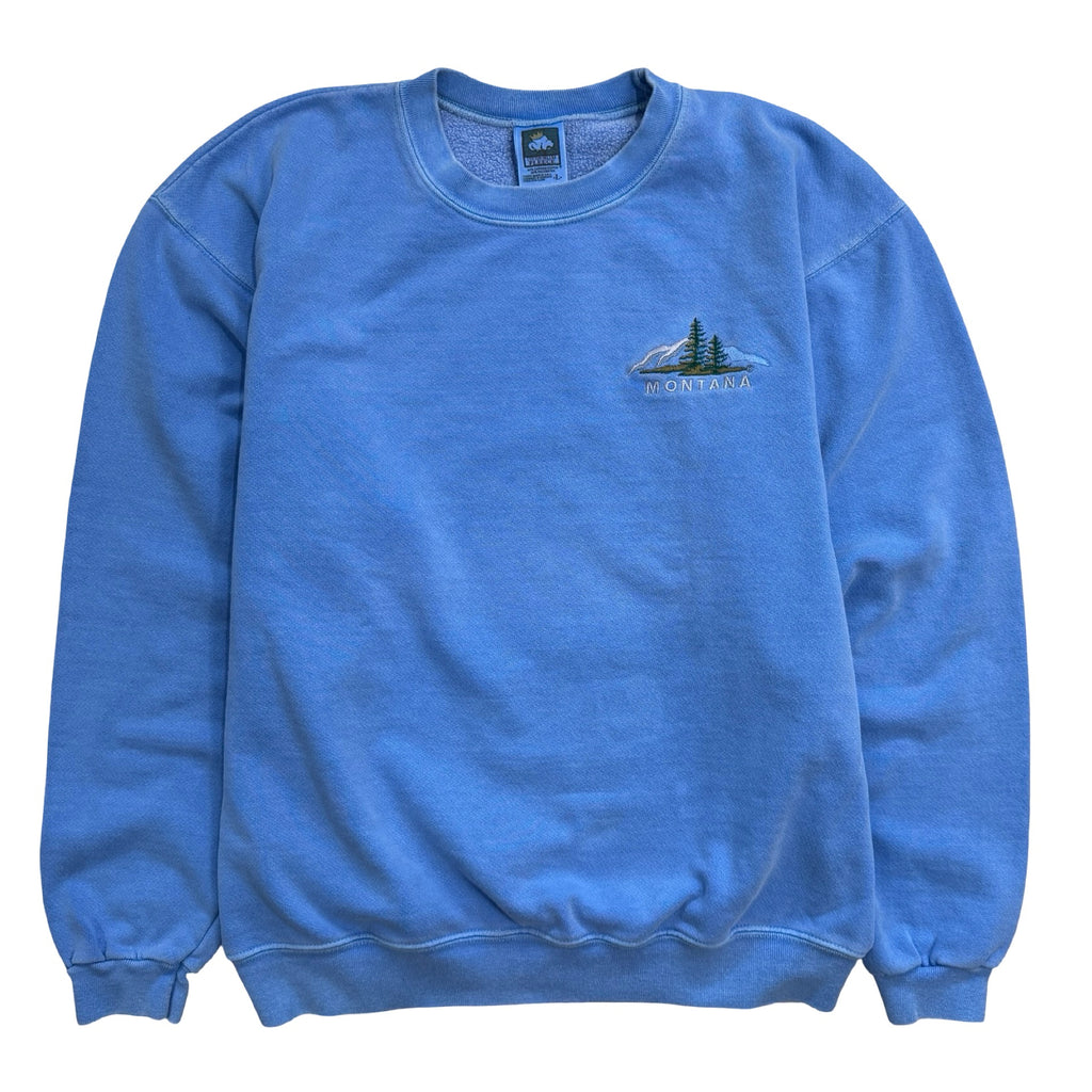 Montana Sky Large Embroidered Crewneck