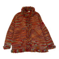 Chunky Shaggy Earth Tone Zip XL Cardigan