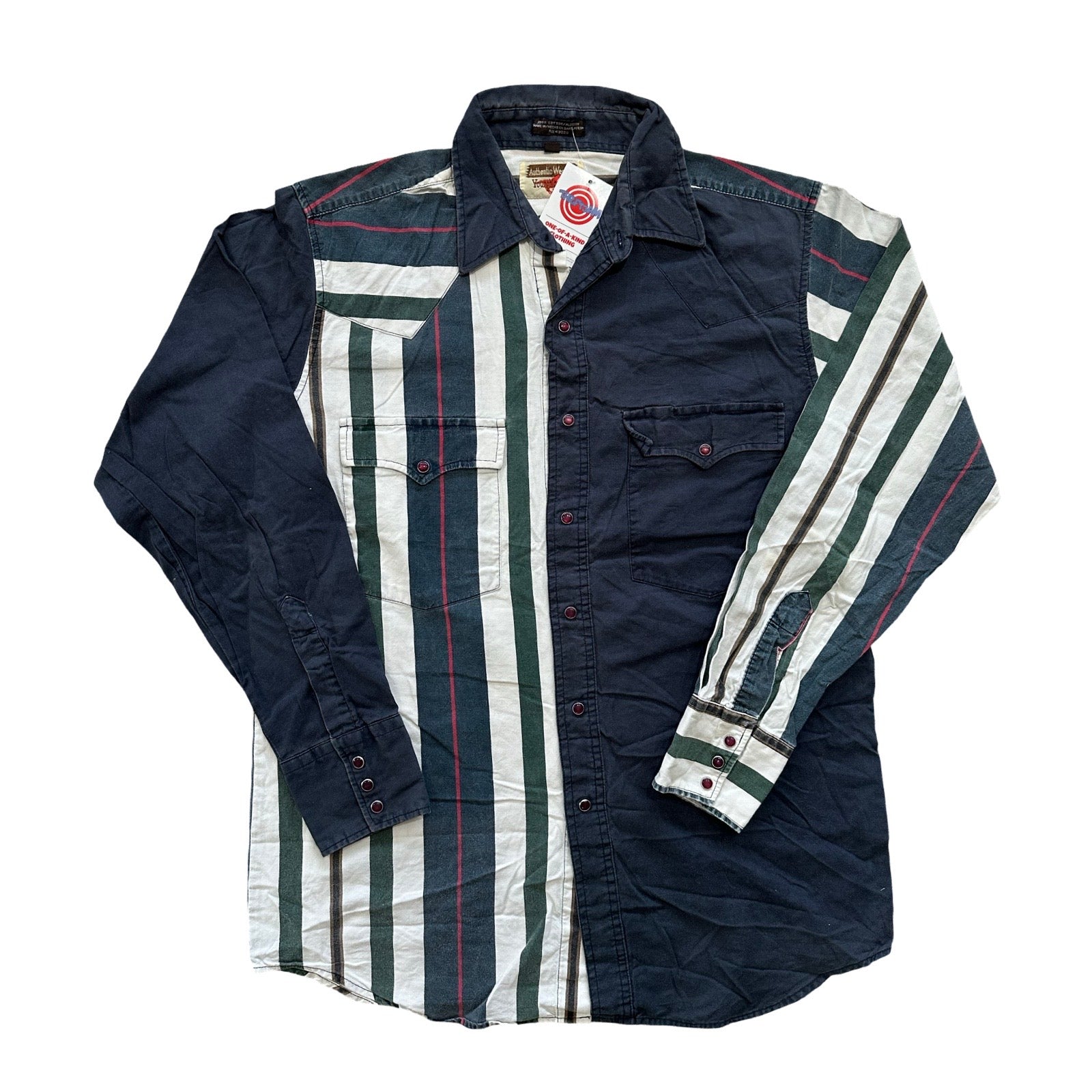 Striped Authentic Western Youngbloods Western Shirt