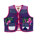 Vibrant Orchid Purple XS Quilted Vest Rework