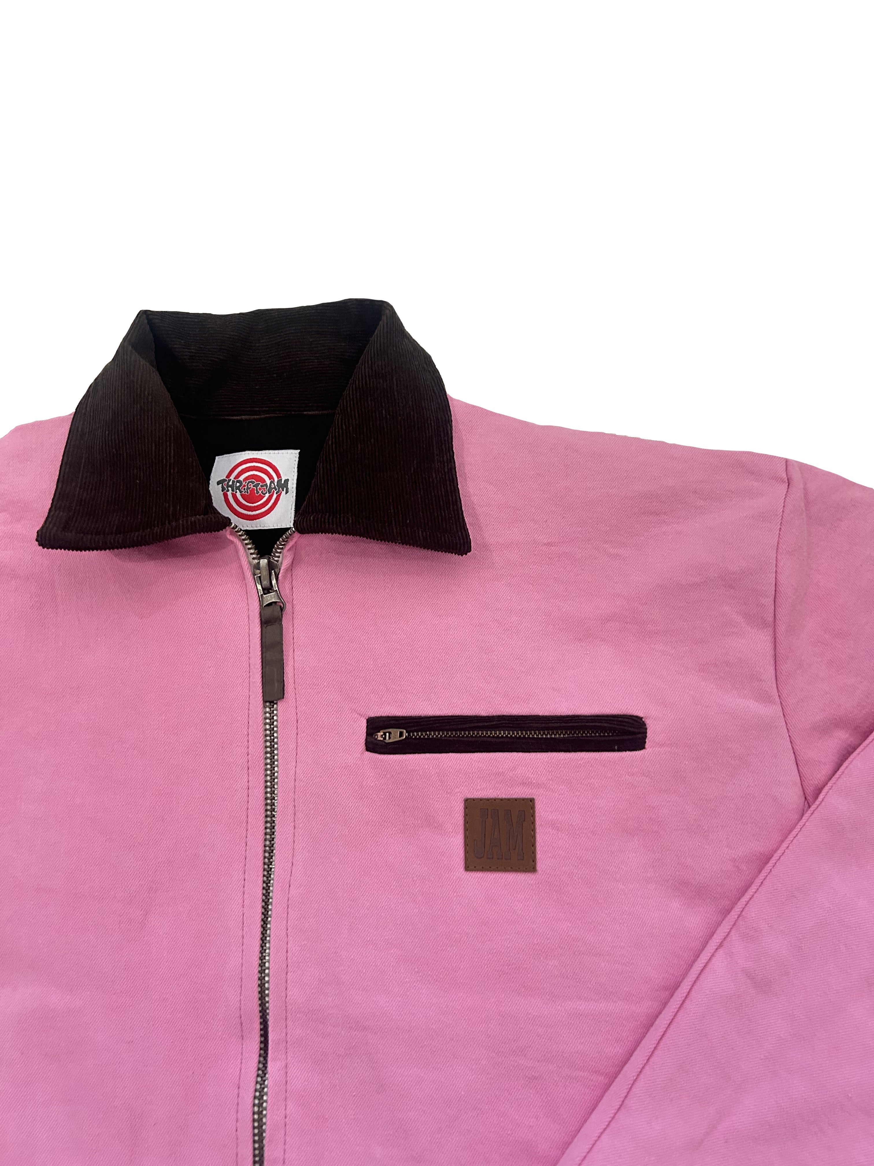 Pink Canvas Oversized Jacket
