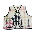 Checkered Patchwork Quilted Vest Reworks