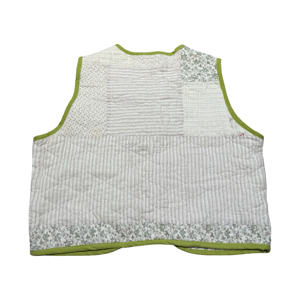 Muted Spring Florals Quilted Vest Reworks