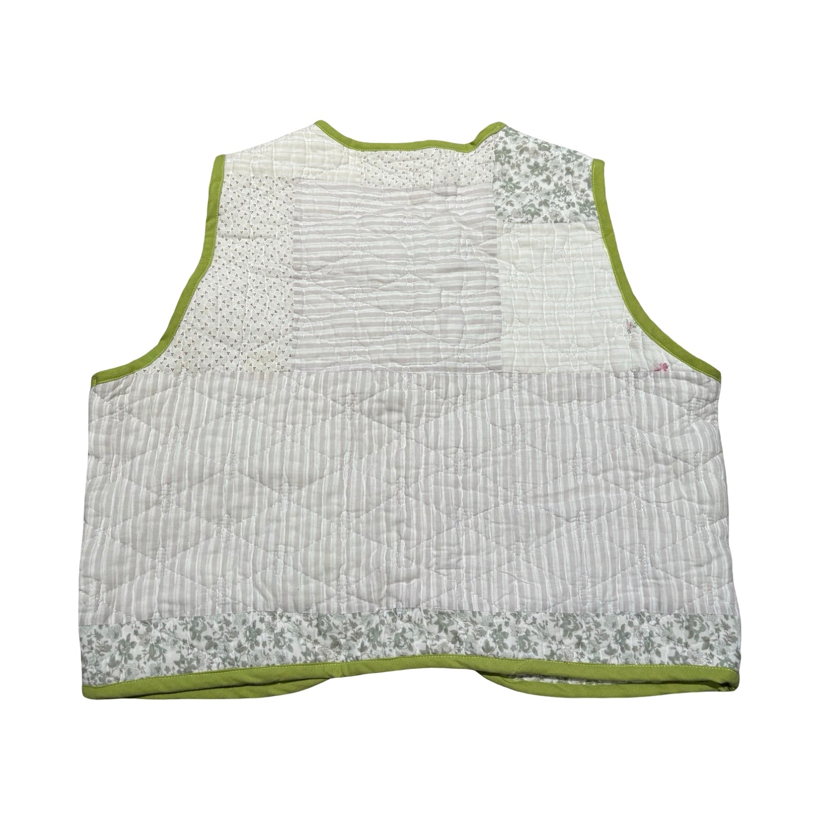 Muted Spring Florals Quilted Vest Reworks