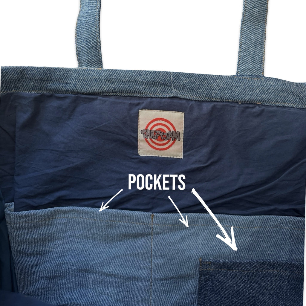 Upcycled Denim Patchwork Tote