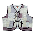 Purple Gingham Large Quilted Vest Rework