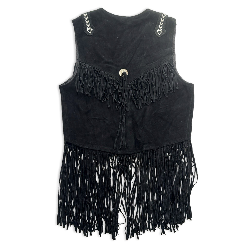 Genuine Leather 2XL Suede Fringe Vest