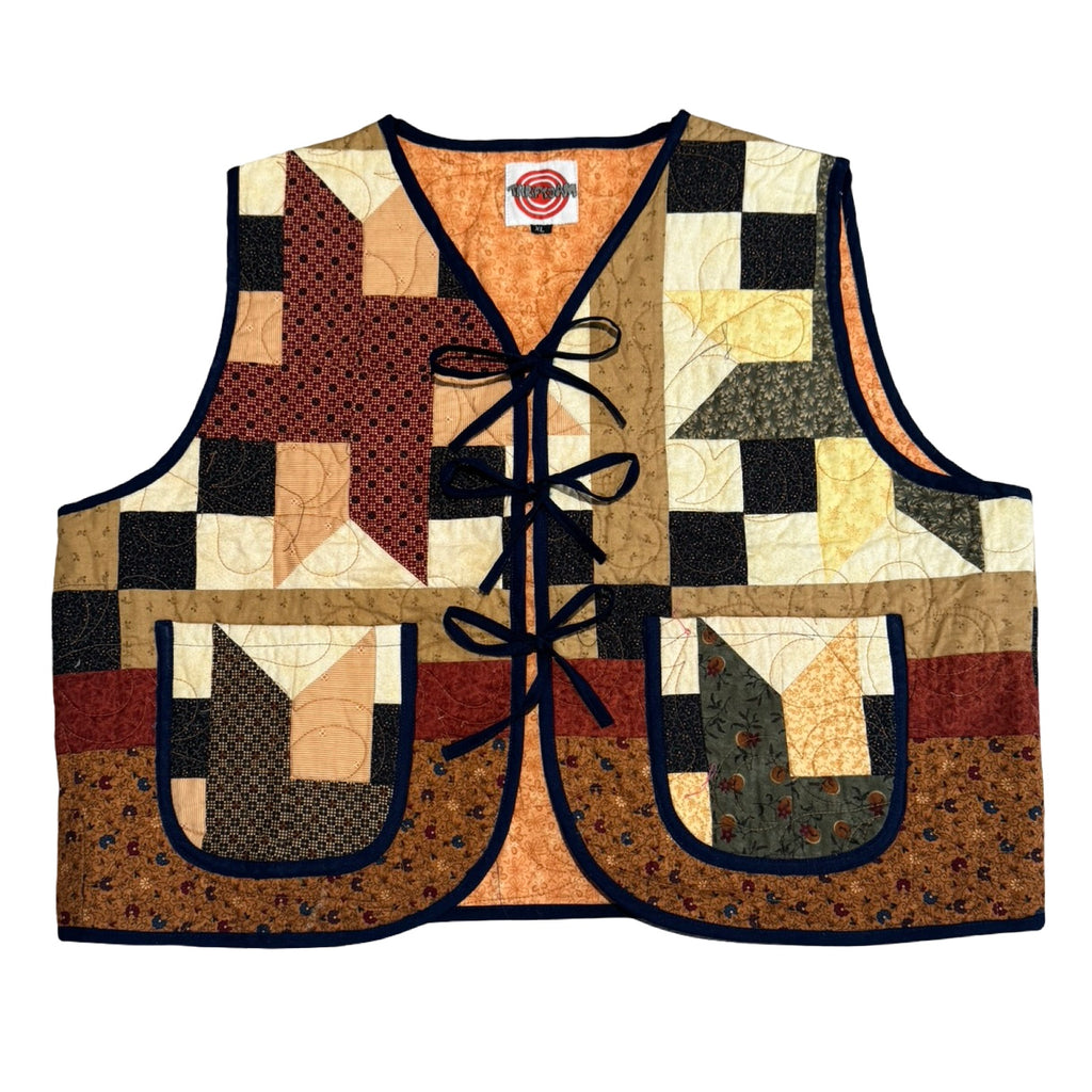 Autumn Patchwork Quilted Vest Reworks
