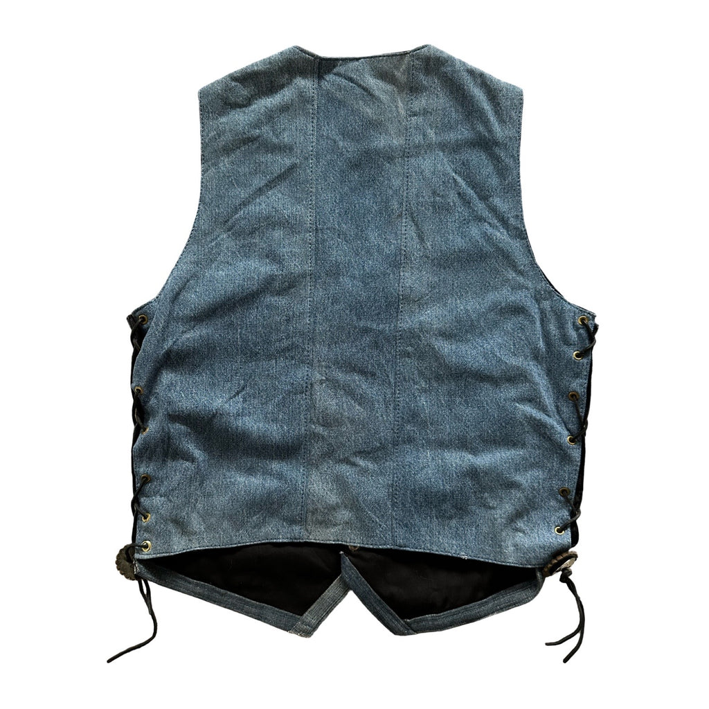 Color Block XL Denim Vest