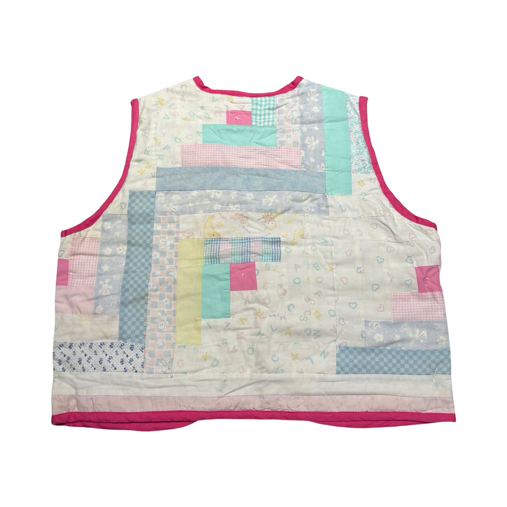 Pink Nursery XS Quilted Vest Rework