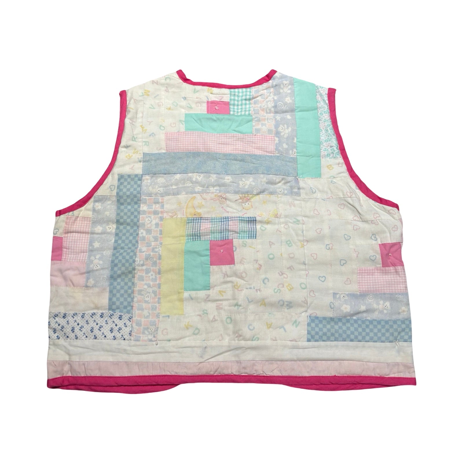 Pink Nursery XS Quilted Vest Rework