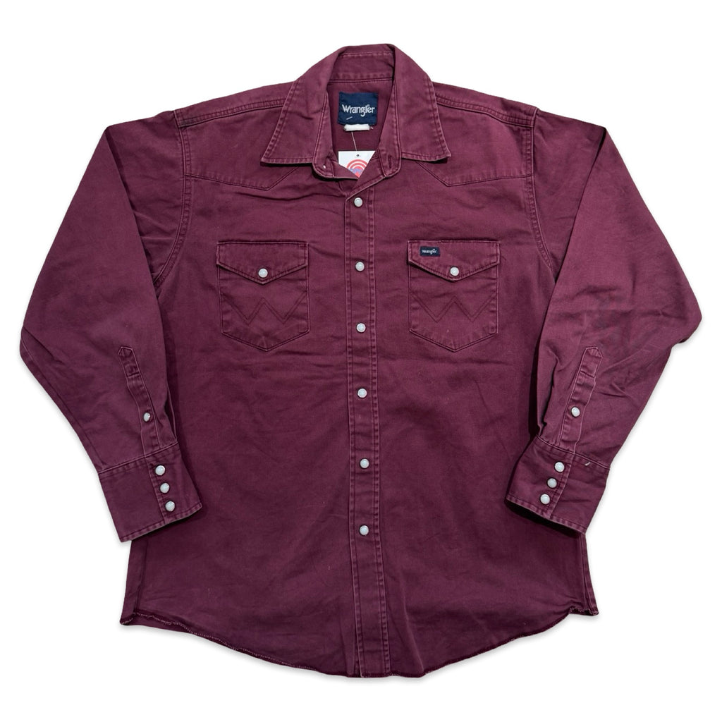 Maroon Wrangler Western Shirt