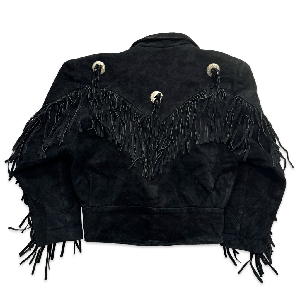 Black Small Suede Fringe Jacket
