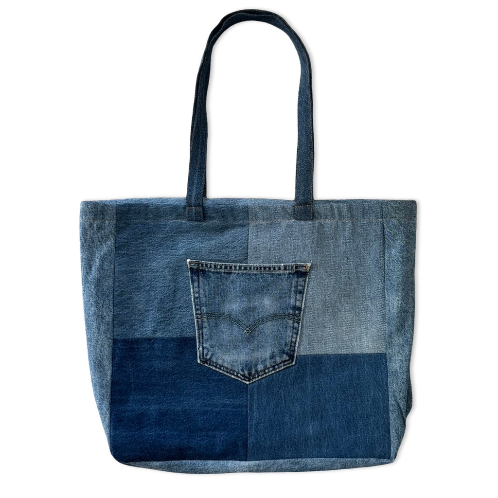 Upcycled Denim Patchwork Tote