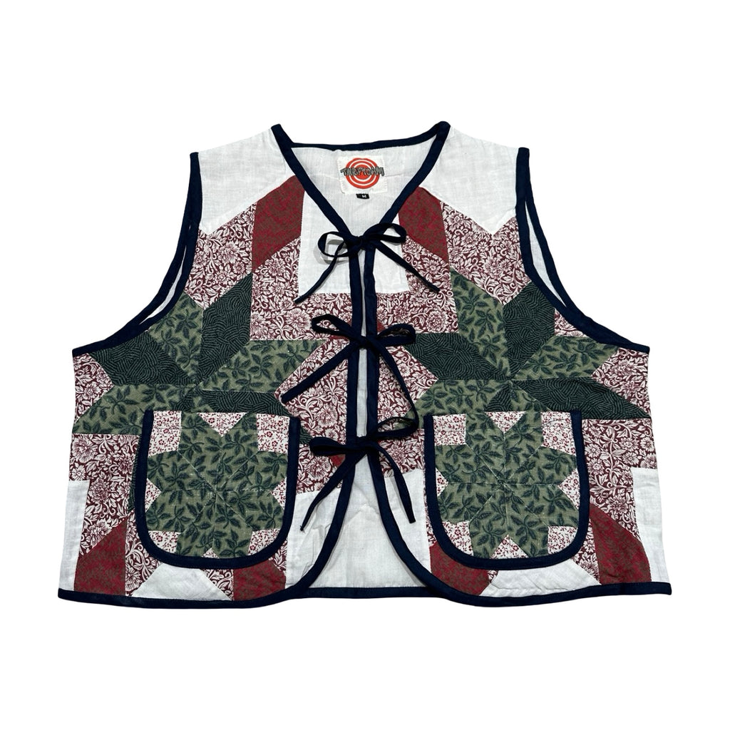 Geometric Stars Medium Quilted Vest Rework
