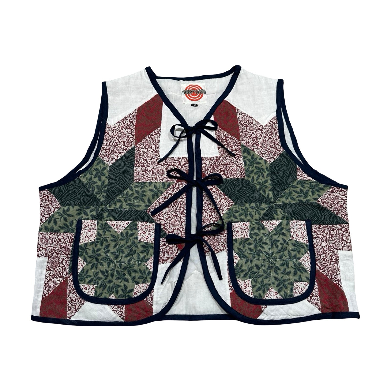 Geometric Stars Medium Quilted Vest Rework