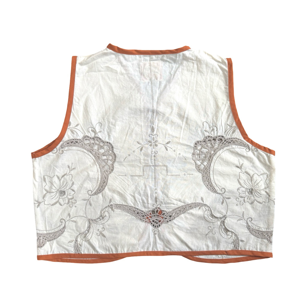 Desert Flower Medium Linen Tie Top Rework