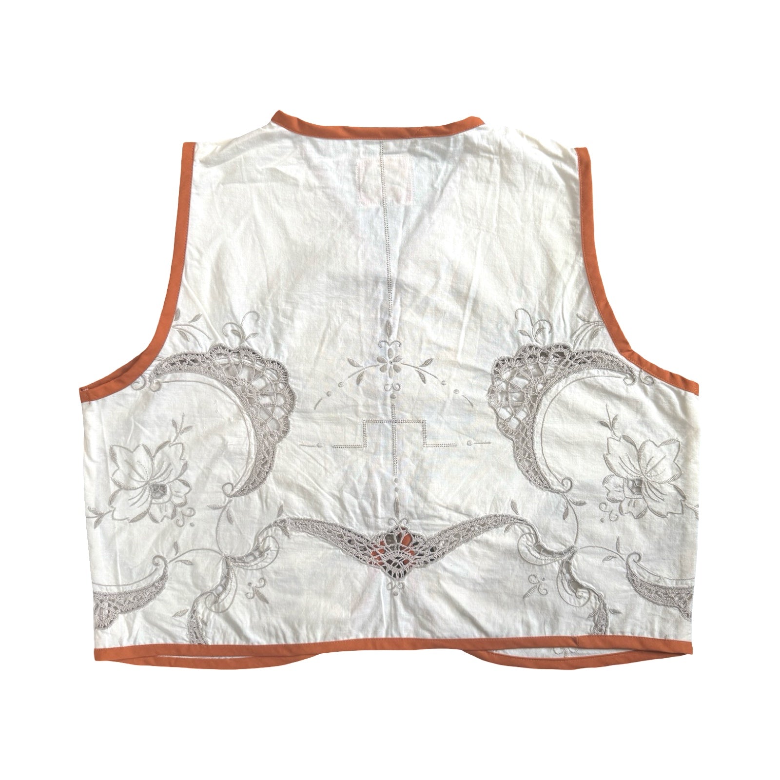 Desert Flower Medium Linen Tie Top Rework