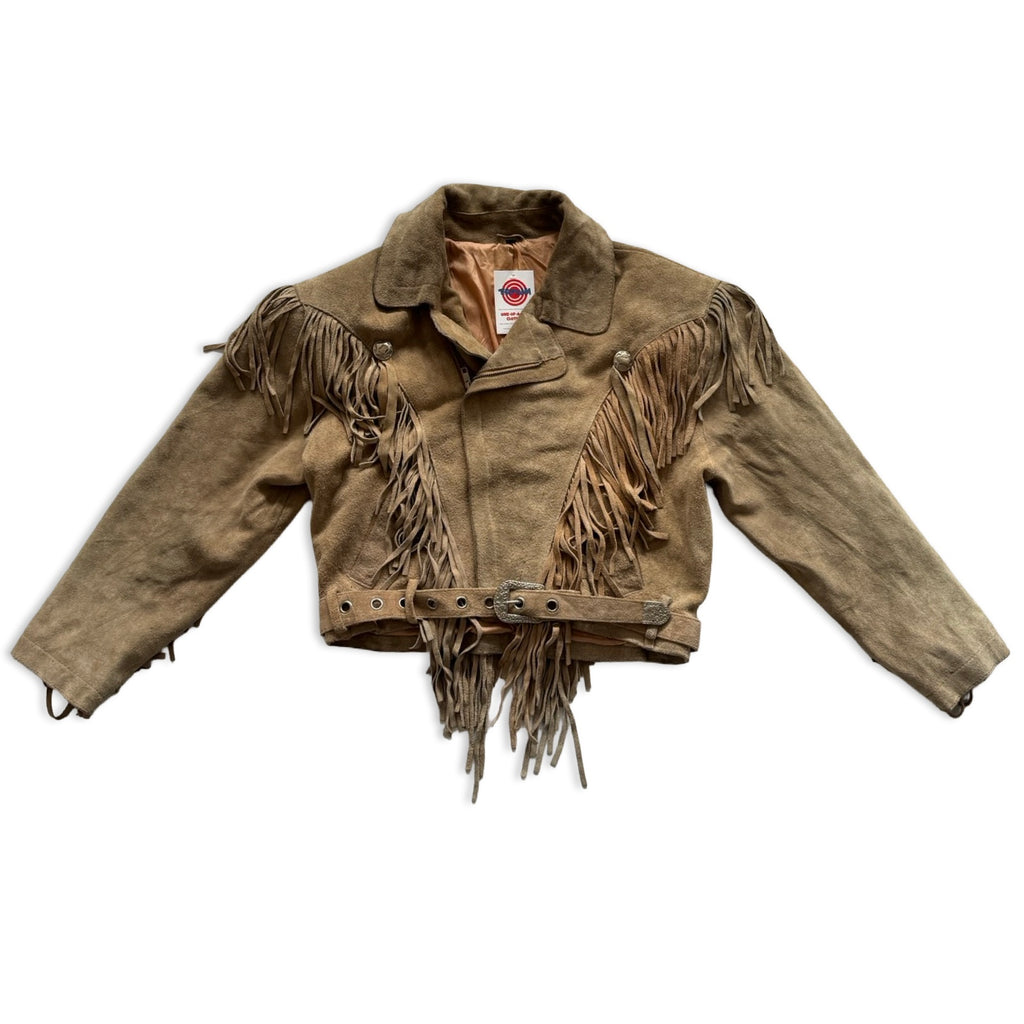 Pale Small Suede Fringe Jacket