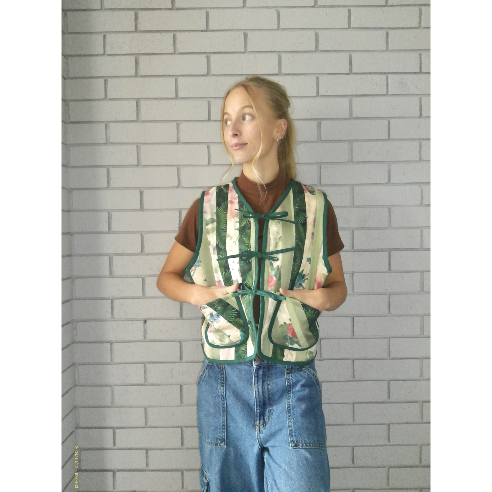 Florals & Pine Quilted Vest Reworks