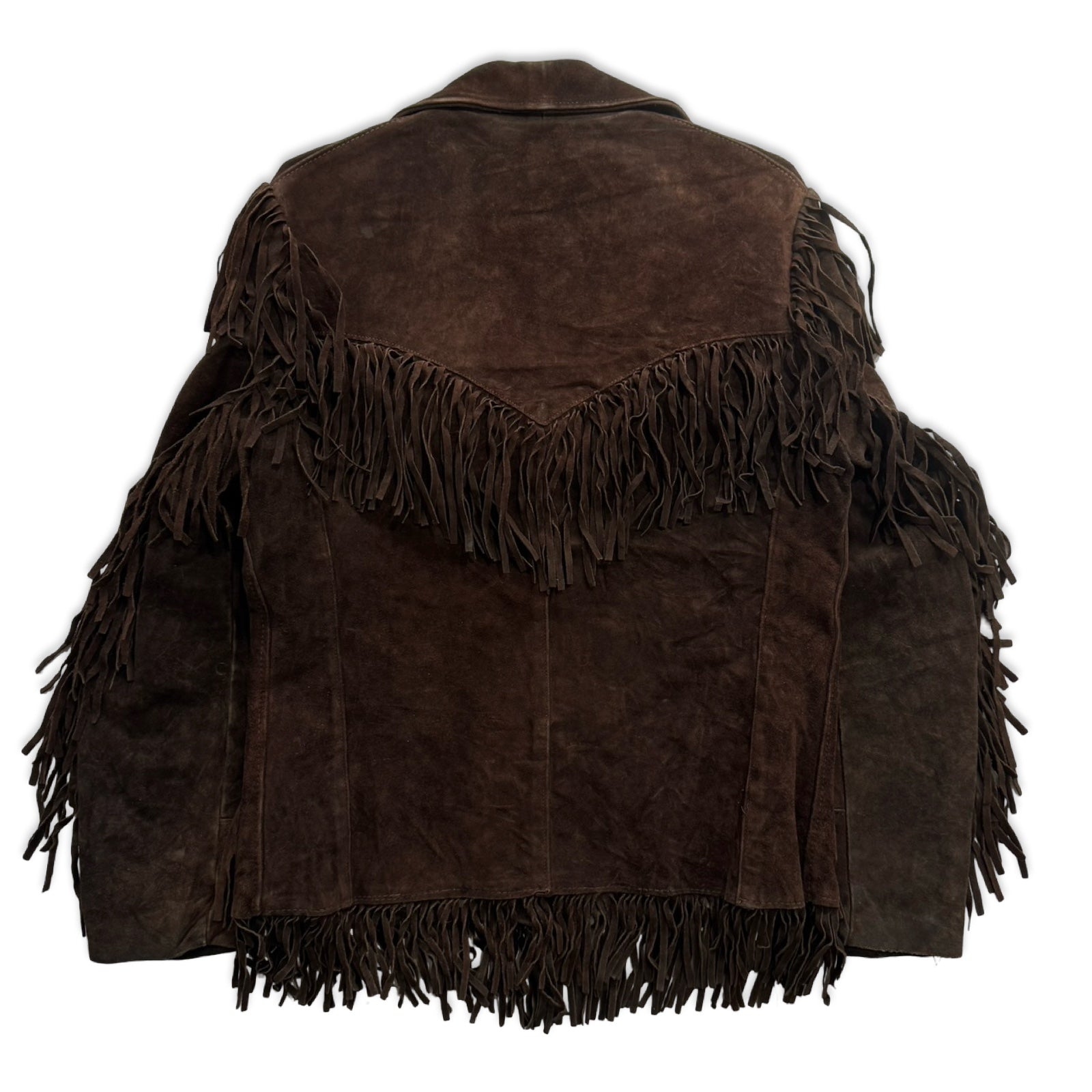 Joo-Kay Chocolate Brown Suede Fringe Jacket