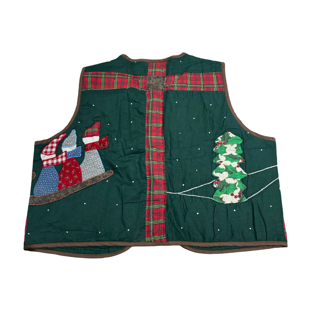 Holiday Landscape Quilted Vest Reworks