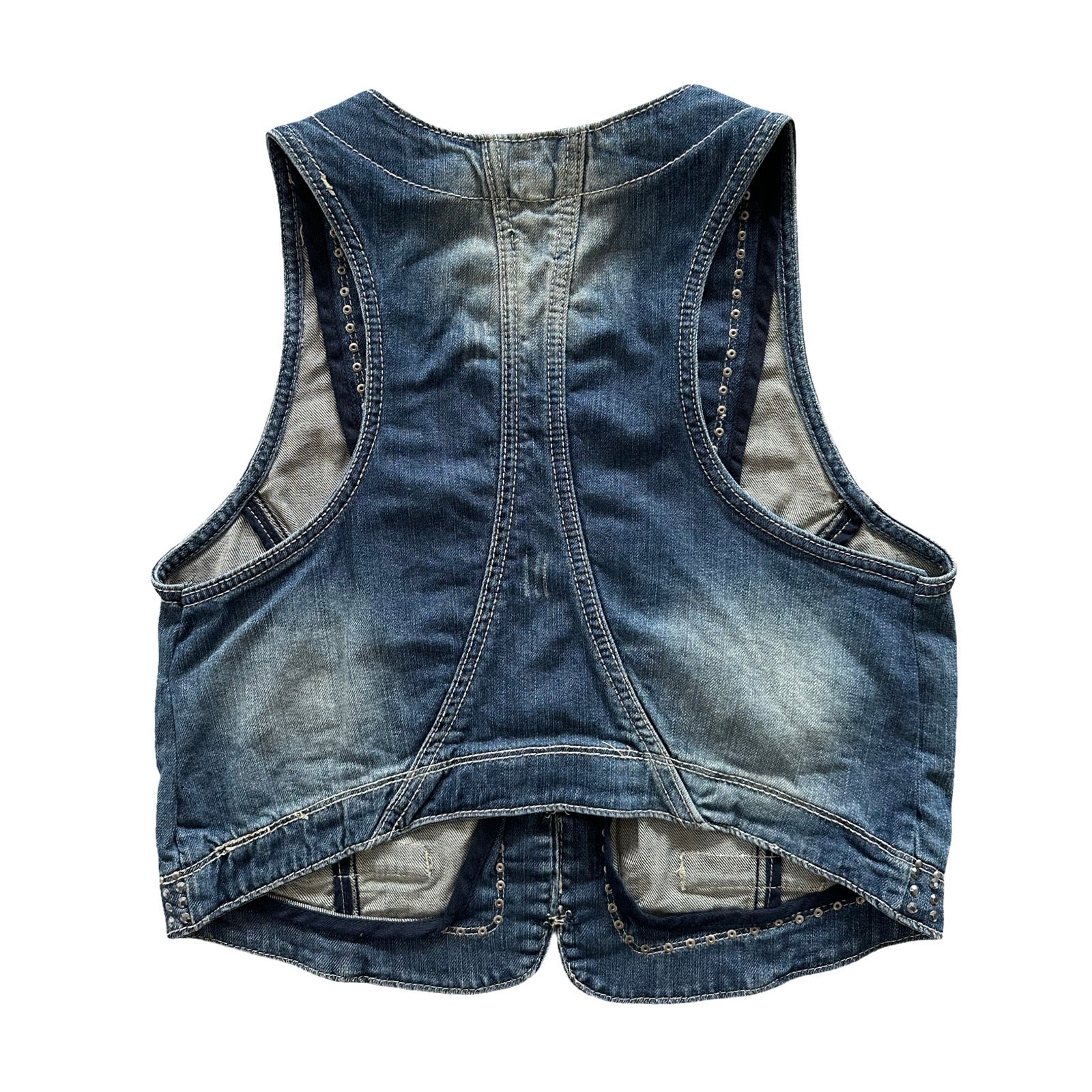 Rhinestone Medium Denim Vest
