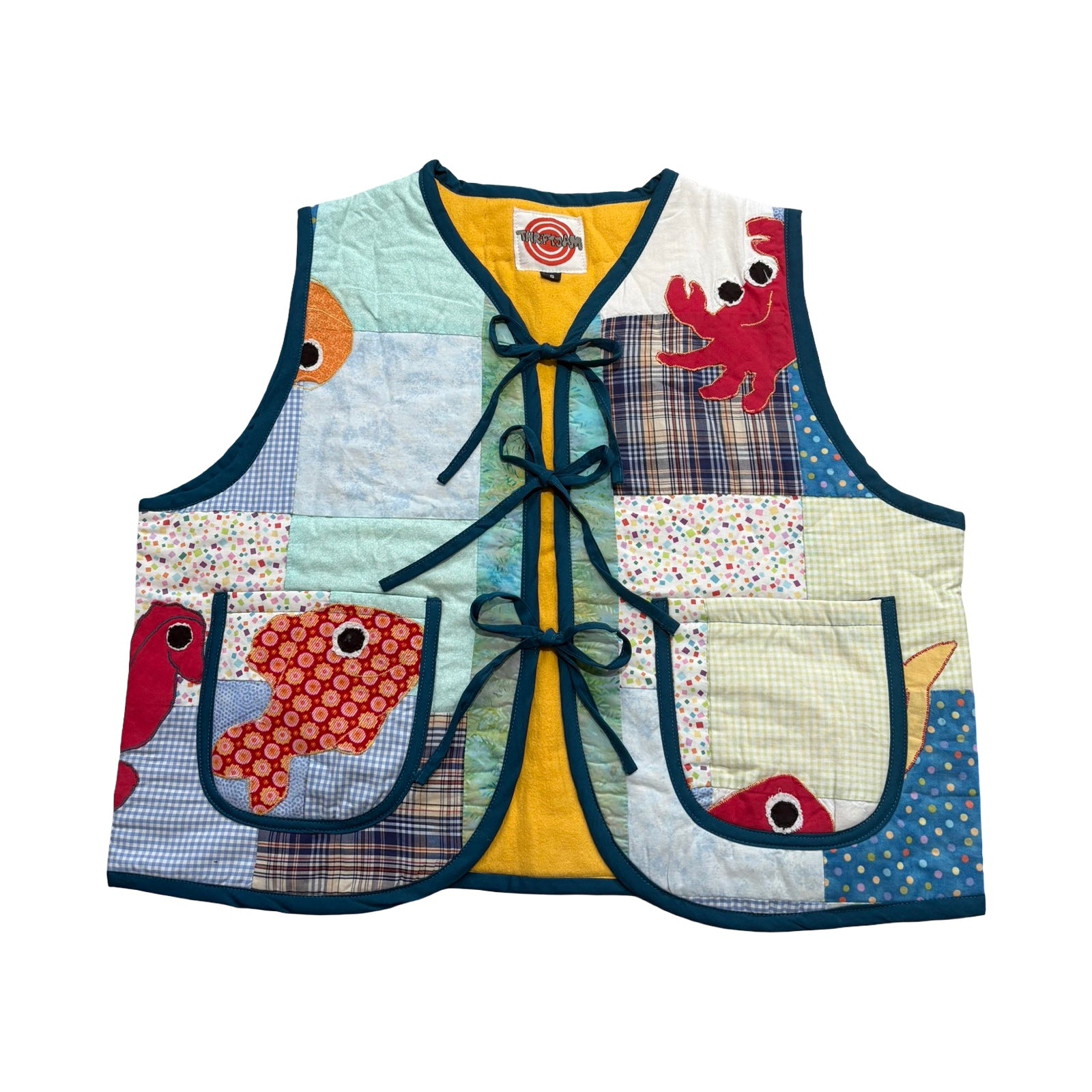 Guppies Small Quilted Vest Rework