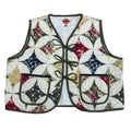 80's Floral Diamonds XL Quilted Vest Rework