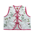Spring Florals XS Linen Tie Top Rework