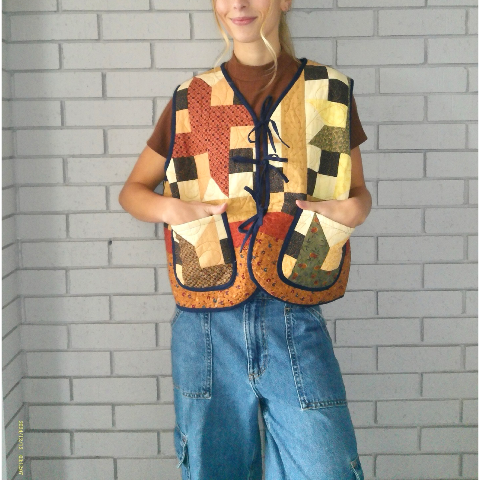 Autumn Patchwork Quilted Vest Reworks