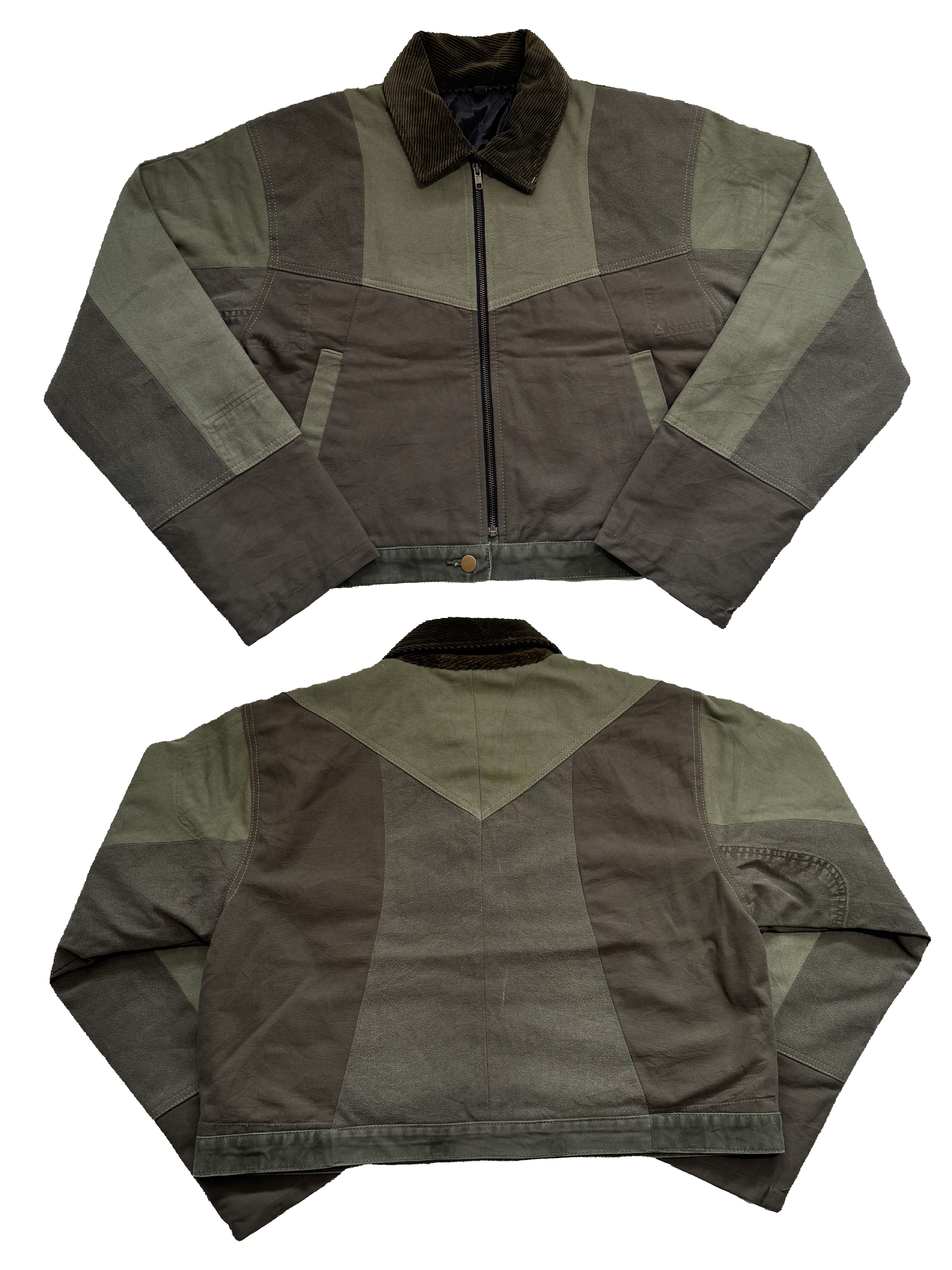 "THE CROP" Cropped Monochrome Patchwork Jackets