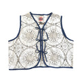Flowering Navy Large Linen Tie Top Rework