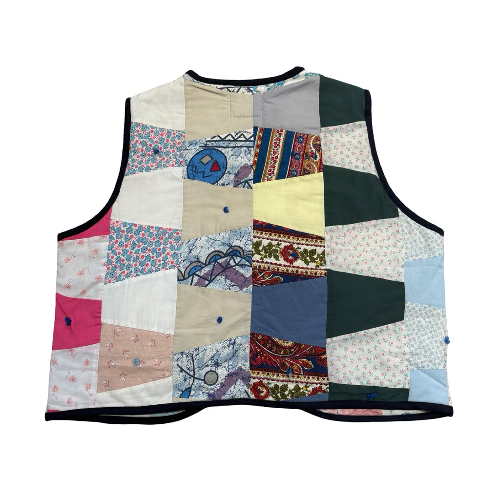 Bright Patchwork Quilted Vest Reworks