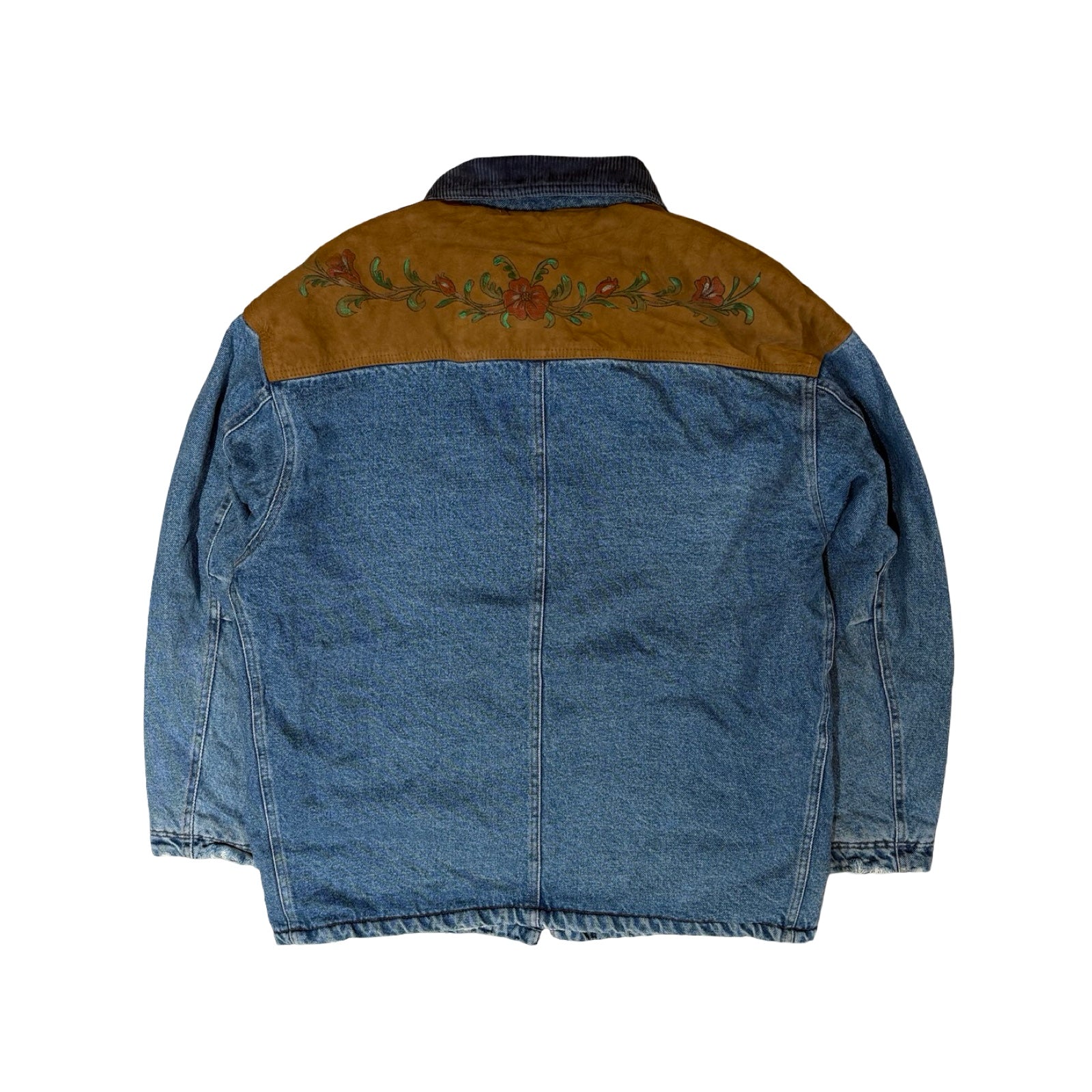 Turquoise Tribes 2XL Sherpa Lined Denim Jacket