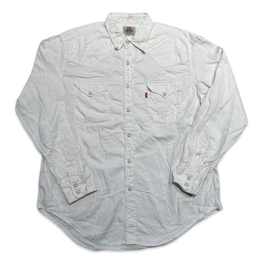 White Denim Levi Strauss & Co Western Shirt