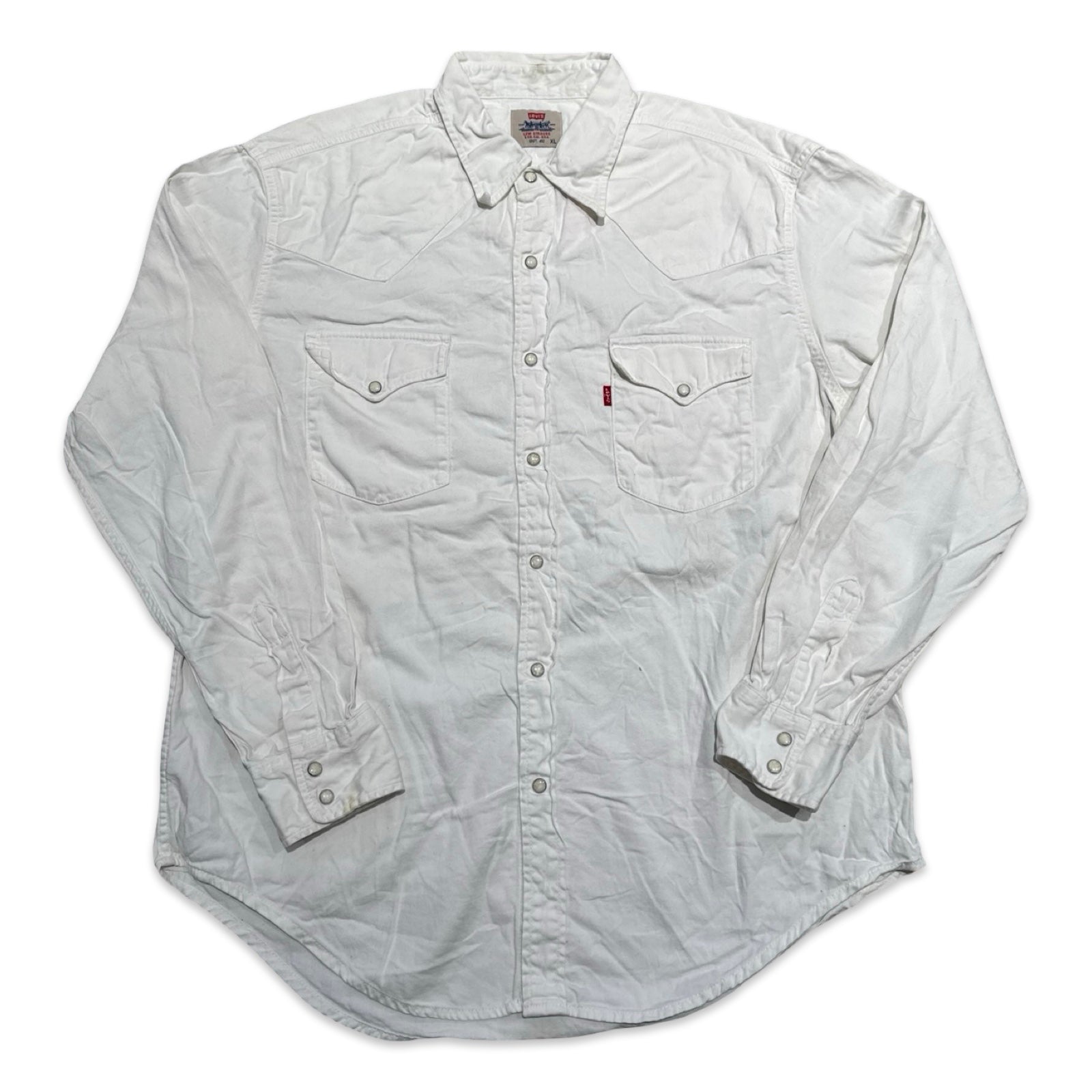 White Denim Levi Strauss & Co Western Shirt