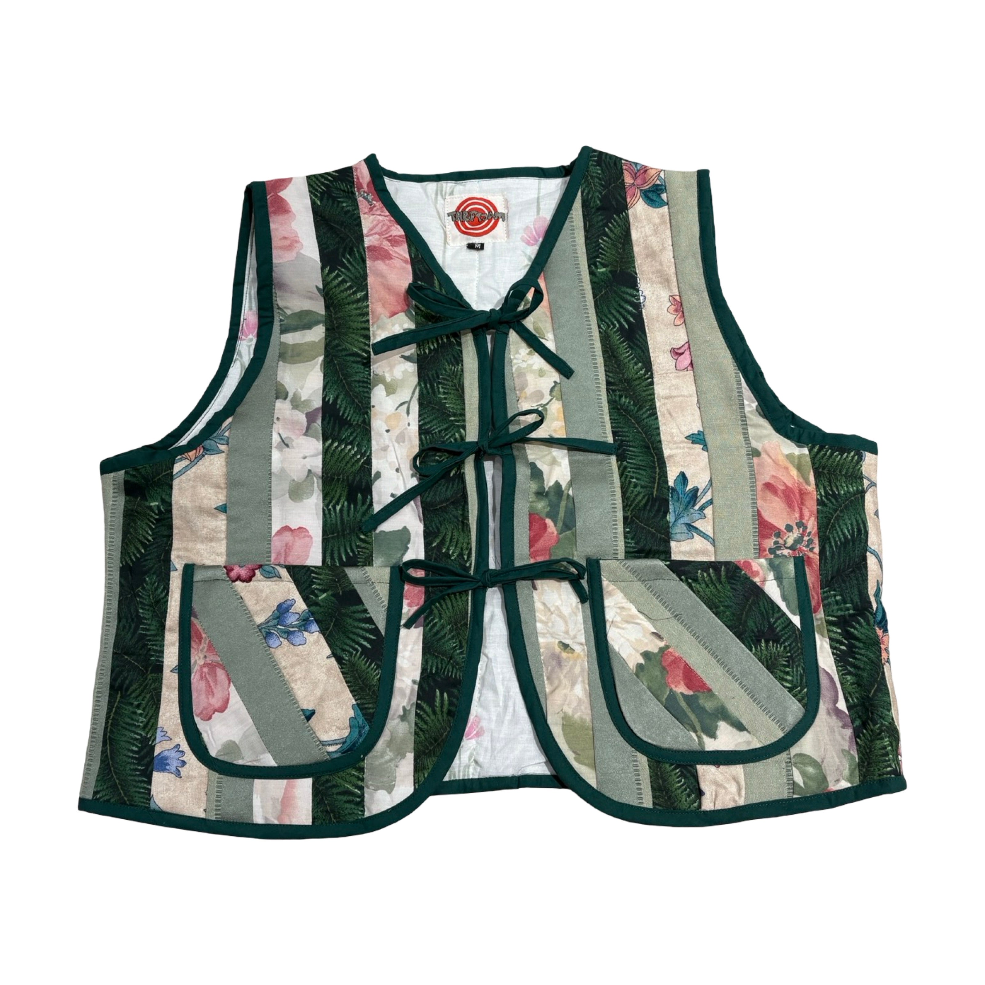 Florals & Pine Quilted Vest Reworks
